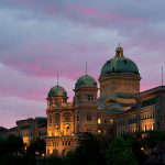 The Swiss parliament building in Bern, Switzerland