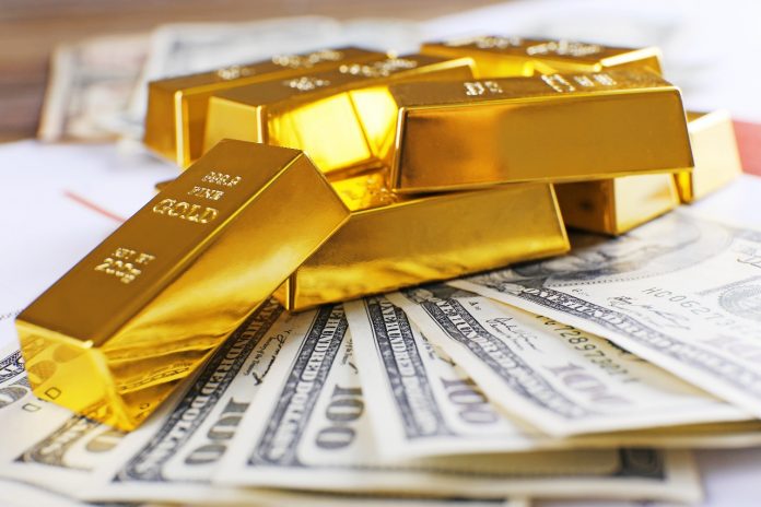 dolar turun, emas naik