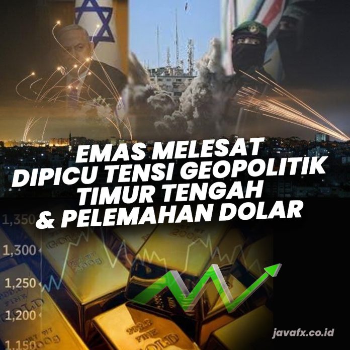 harga emas melesat naik