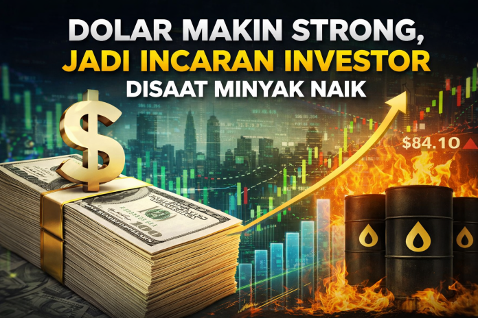 Dolar menguat didukung naiknya harga minyak