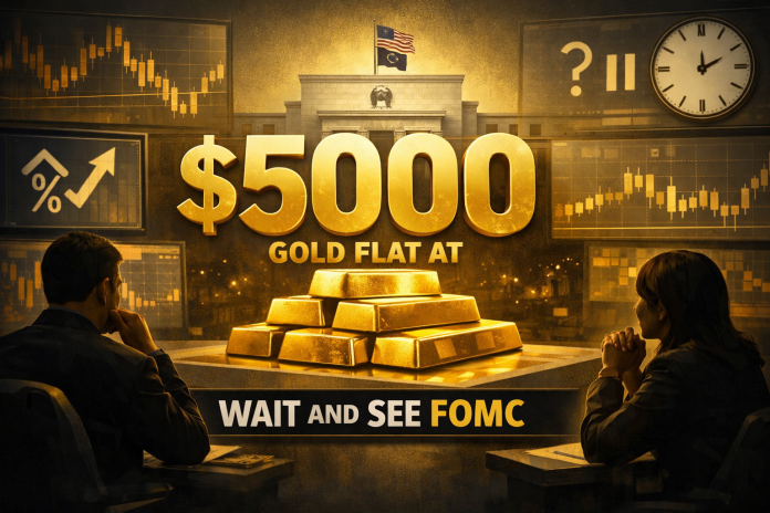 Gold flat wait and see FOMC