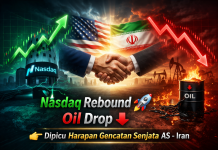 Nasdaq Rebound, Oil Drop Merespon Upaya Gencatan Senjata AS-Iran Nasdaq Rebound, Oil Drop