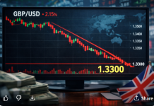 GBP/USD Anjlok ke Sekitar 1.3300, Sentimen Geopolitik dan Tekanan Internal Picu Aksi Jual Besar-Besaran