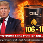 Pidato Trump Tegaskan Perang Masih Lanjut, Oil Ke $106 Oil naik ke 106