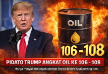 Pidato Trump Tegaskan Perang Masih Lanjut, Oil Ke $106 Oil naik ke 106